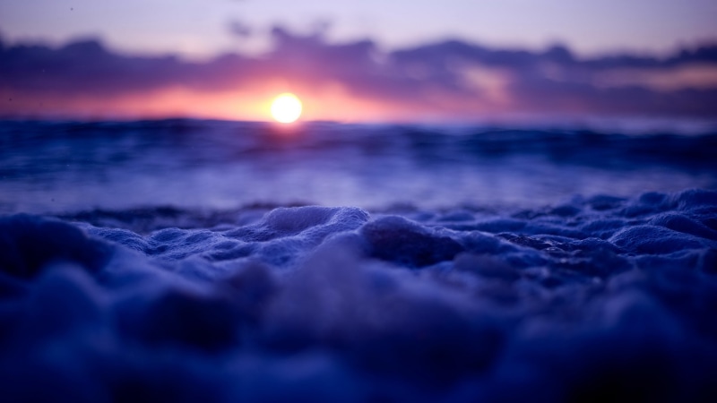 sun, dawn, sea, clouds, sunset, dusk, nature, surf, travel, beauty In Nature, cloud - Sky, depth of field, tilt shift, waves, landscape, water, cloudscape