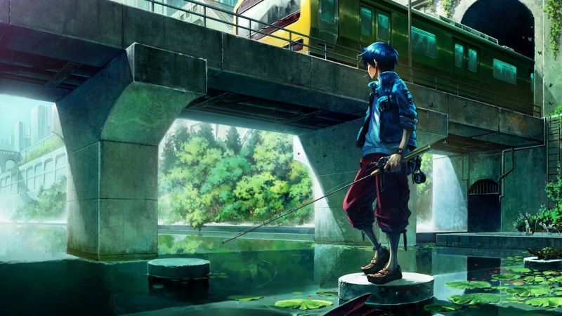 connection, jacket, occupation, nature, working, boy, bridge - man made structure, train, day, holding, track, 1080P, full length, rail transportation
