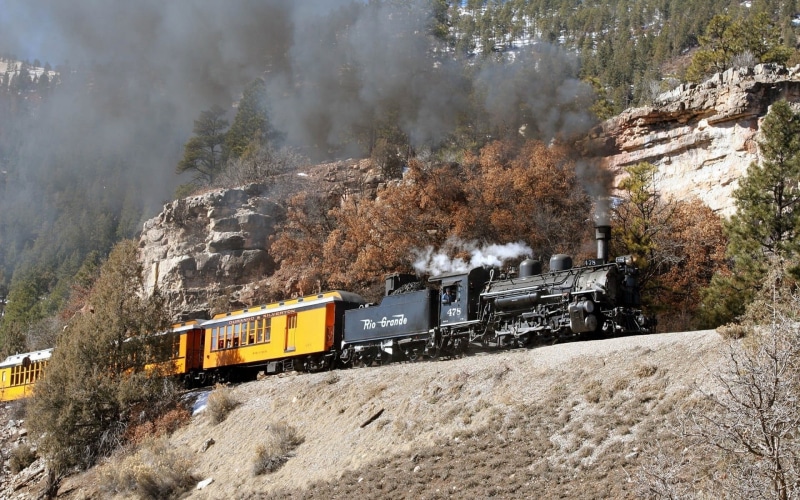 1080P, locomotive, smoke - physical structure, land, land vehicle, mode of transportation, train, public transportation, rail transportation, railroad track