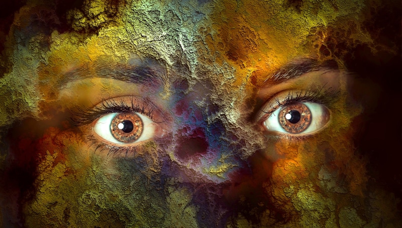 eye, backgrounds, composing, body part, up, girl, 4K, iris - eye, real people, eyebrow, structure, eyes, sensory perception, pattern, looking at camera