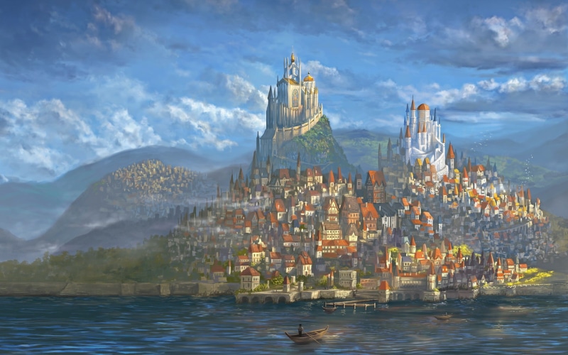 Fantastic, Castles, DeviantArt, Fantasy, Castle, Architectural, City, Painting, Town, Middle age, Art, World, Paint, Medieval, 1080P