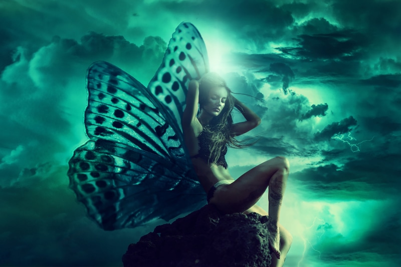 beauty, adult, fashion, 5K, young adult, woman, dream, swimming, dress, young women, beautiful woman, clothing, fantasy, water, women, one person, fairy