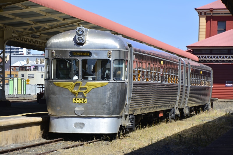 rail, travel, built structure, locomotive, motor, rail transportation, architecture, track, toowoomba, technology, carriage, train - vehicle, urban, railroad car