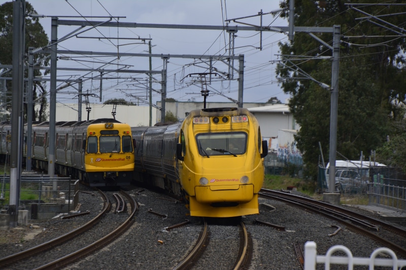 traffic, outdoors, electricity, transportation, rail, industry, queensland, complexity, railroad track, departure, subway, speed, no people, motion, transport