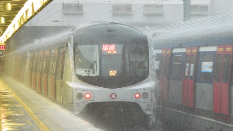 railroad station, Hongkong, glass - material, track, urban, subway, motion, transit, rain, symbol, no people, metro, railroad station platform, Rail, weather