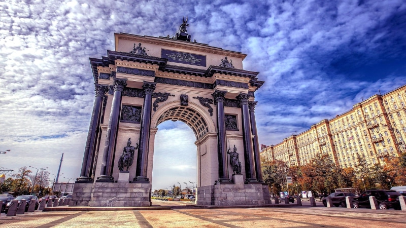 1080P, moscow, triumphal arch, arch, triumphal arch of moscow, russia