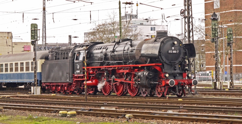 public transportation, transportation, passenger train, day, anniversary, event, br 012066, Steam Locomotive, trier central station, br 011066, plan steam
