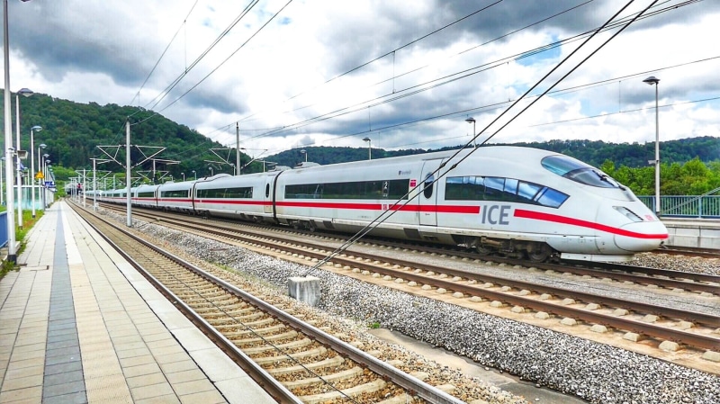 nature, transport system, day, transportation, public transportation, sky, passenger train, train, on the move, electricity, railway line, train - vehicle