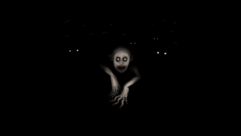 macabre, women, child, studio shot, creepy, standing, motion, black background, night, adult, dark, 1080P, looking at camera, copy space, skill, evil