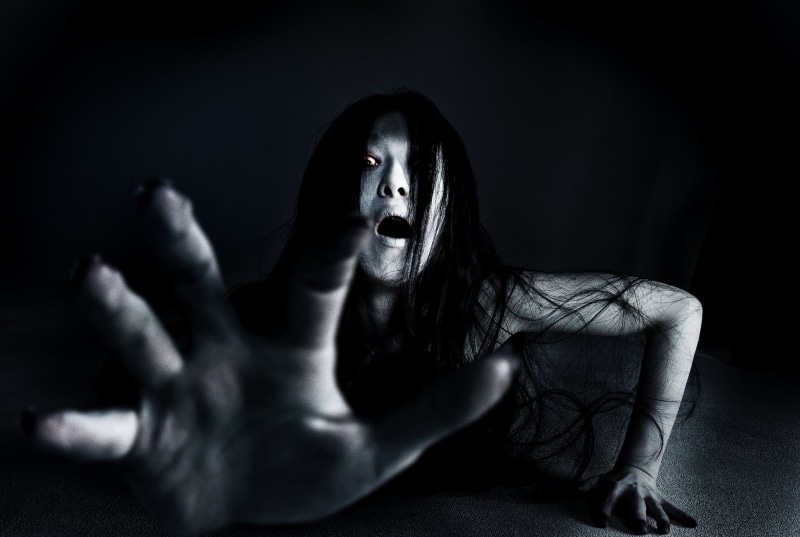 women, indoors, creepy, evil, one person, dark, contemplation, adult, looking at camera, 1080P, headshot, shirtless, looking, fear, portrait, young adult