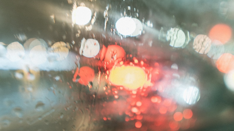 1080P, road, rainstorm, car