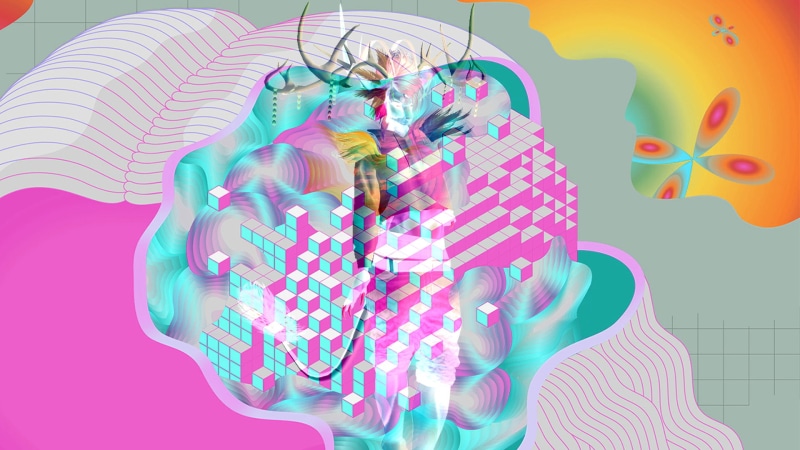 pastel, minimalism, music, voxels, furry, abstract, CMYK, deer, 1080P