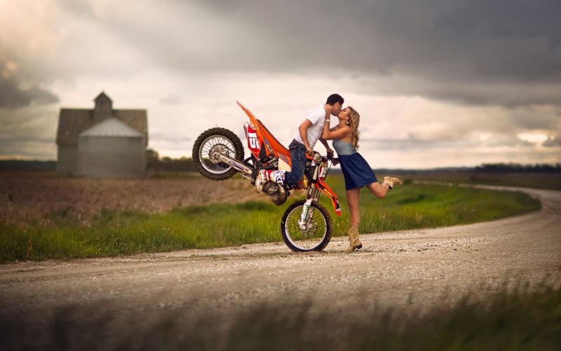 mode of transportation, riding, Love, nature, sport, leisure activity, headwear, adult, white, bicycle, 720P, helmet, motion, orange, freedom, road, men