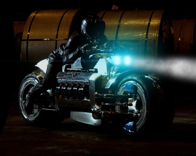 helmet, big, dodge tomahawk, motorcyclist, bike, headlights, 2K, motorcycle, power