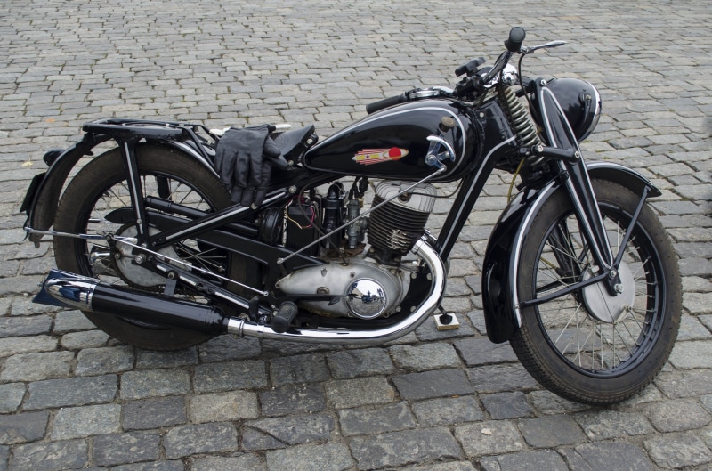 bicycle, stone, heavy motorcycle, sidewalk, old, paving stone, vintage, one, footpath, motocross, rakurs, parking, gray, road, pavement, pipe, parked, motorcycles