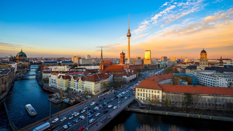 spree river, city, building, built structure, urban area, berlin, building exterior, transportation, architecture, tourism, europe, office building exterior