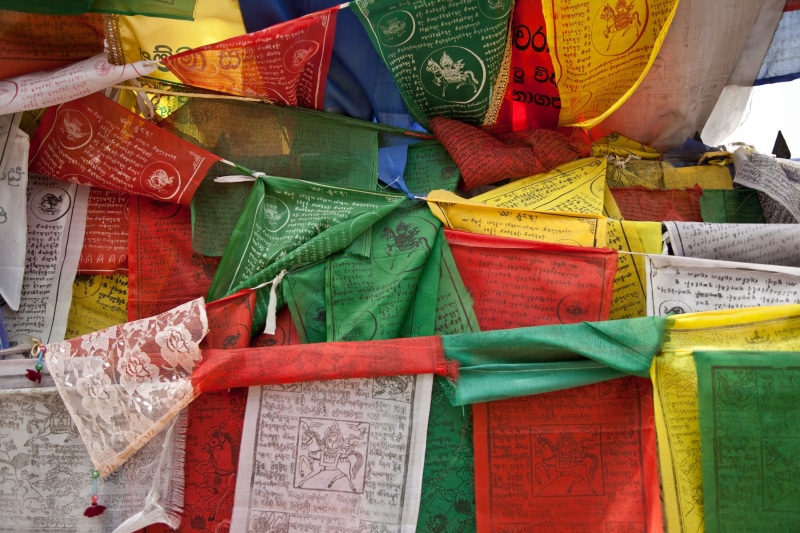 no people, 2K, colorful, belief, flag, nepal, prayer flags, religion, spirituality, red, buddhist, retail, multi colored, close-up, buddhism, tibetan