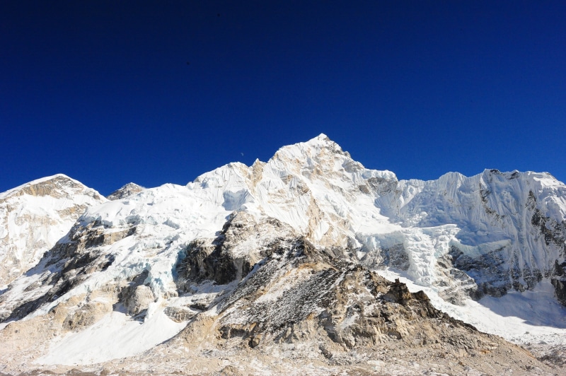 nature, white, environment, scenics - nature, no people, mountain, ridge, base, summit, scenery, winter, blue, mountain peak, sunny, hiking, snowcapped mountain