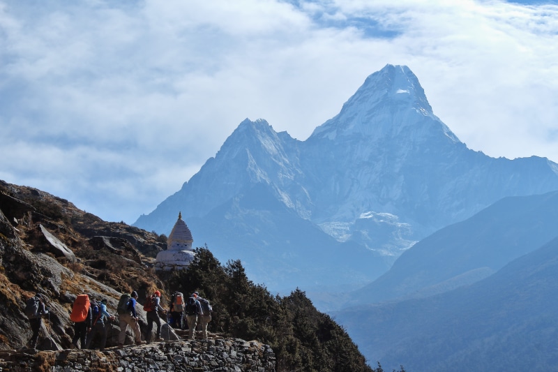 nepal, everest, sky, mountain range, snowcapped mountain, beauty in nature, mountain love, leisure activity, nature, real people, namche, landscape, environment