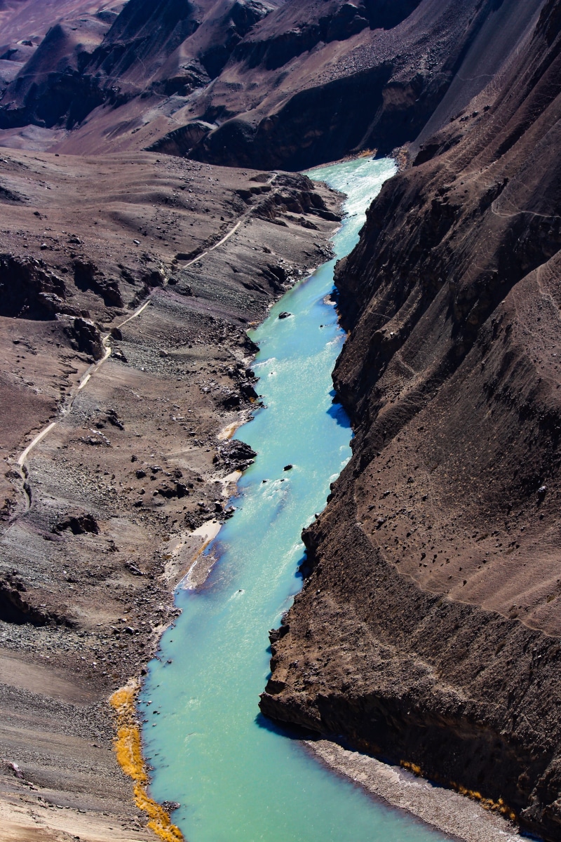 day, landscape, top, mountain, non-urban scene, physical geography, 5K, tranquility, mountains, photography, ladakh, nature, hot spring, river, valley