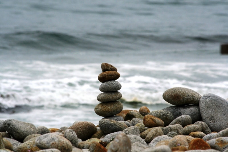 pebble, body, Stones, rock - Object, stack Rock, relaxation, water, Stacked, zen-like, tranquil Scene, 720P, coastline, ocean, balance, beach, monterey