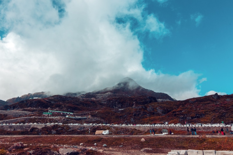 nature, mountain, east sikkim, sky, 5K, day, scenics - nature, smoke - physical structure, beauty in nature, tranquil scene, pollution, geology, power in nature