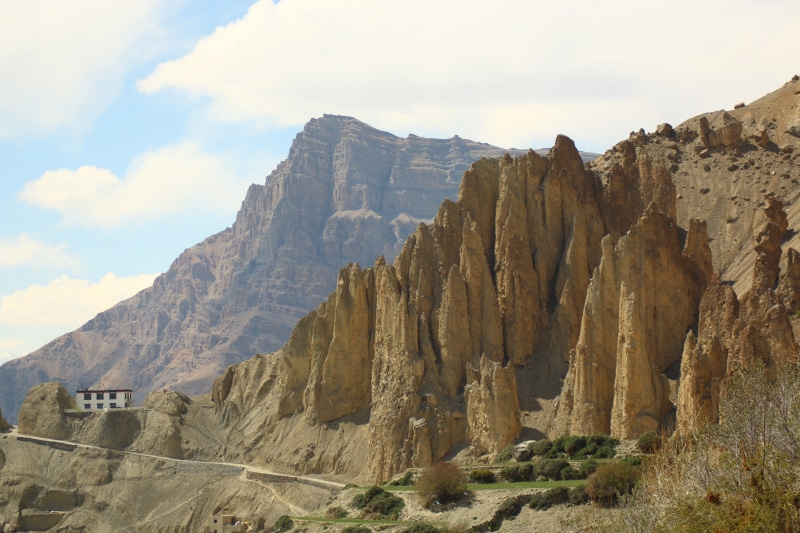 landscape, no people, green, 5K, day, beauty in nature, scenics - nature, rock formation, spiti valley, nature, mountain, himachal pradesh, rock - object