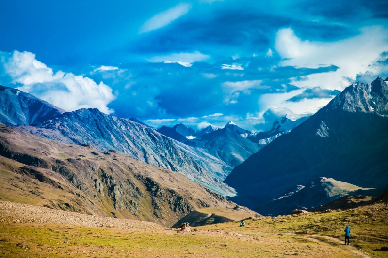 idyllic, winter, cloud - sky, sky, majestic, outdoors, spiti valley, 5K, india, non-urban scene, trek, tranquility, day, mountain range, tranquil scene