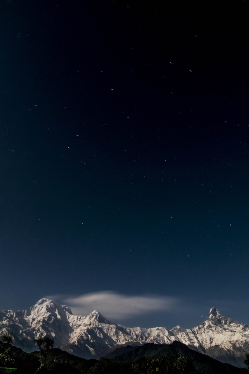 mountain ridge, snowing, 2K, mountain peak, landscape, space, mountain, snow, beauty in nature, environment, माछापुच्छ्रे, annapurna, cold temperature