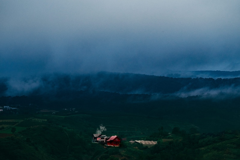 day, tranquil scene, nature, beauty in nature, backpacker, travel, green, viet nam, mountain, plant, dalat, cloud, white, scenics - nature, non-urban scene