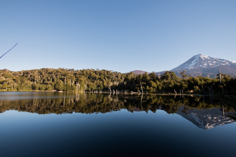 lake, no people, symmetry, 5K, beauty in nature, clear sky, copy space, reflection lake, landscape, scenics - nature, chile, moutains, tranquil scene