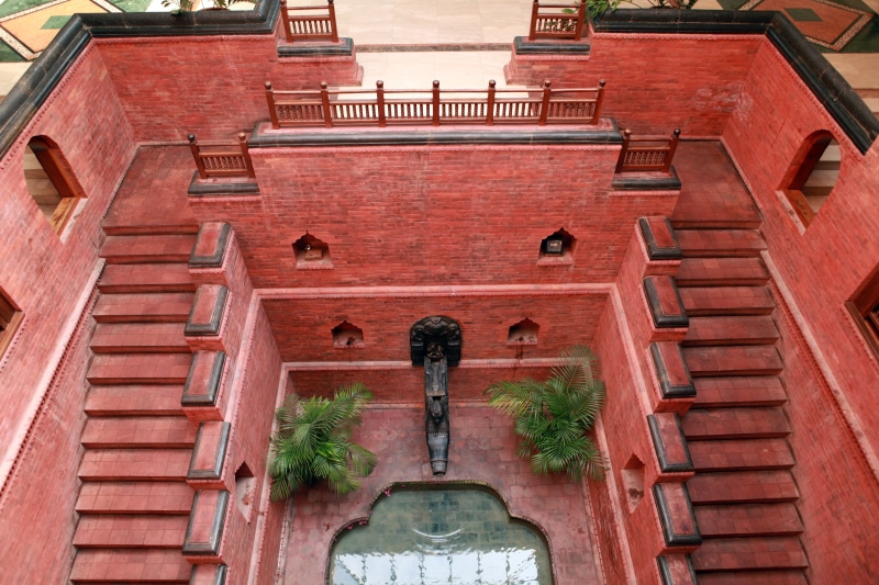 built structure, nepal, day, 5K, art and craft, entrance, outdoors, building exterior, pokhara, wall, brick wall, brick, staircase, architecture, low angle view