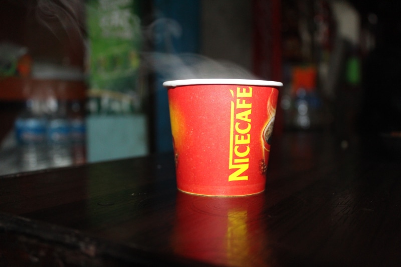 still life, red, tea, coffee, close-up, illuminated, drink, mug, communication, food and drink, text, leisure, pokhara, no people, focus on foreground