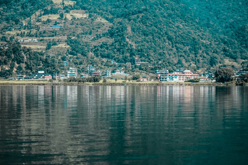 pokhara, landscape, city, photo, sea, no people, reflection, ocean, water, outdoors, architecture, scenery, building exterior, beauty in nature, port, scenics - nature
