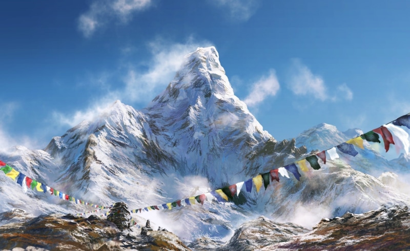 mountain range, mountain peak, tranquility, nature, scenics - nature, Himalayan, Artistic, landscape, snow, environment, day, beauty in nature, mt, 2K