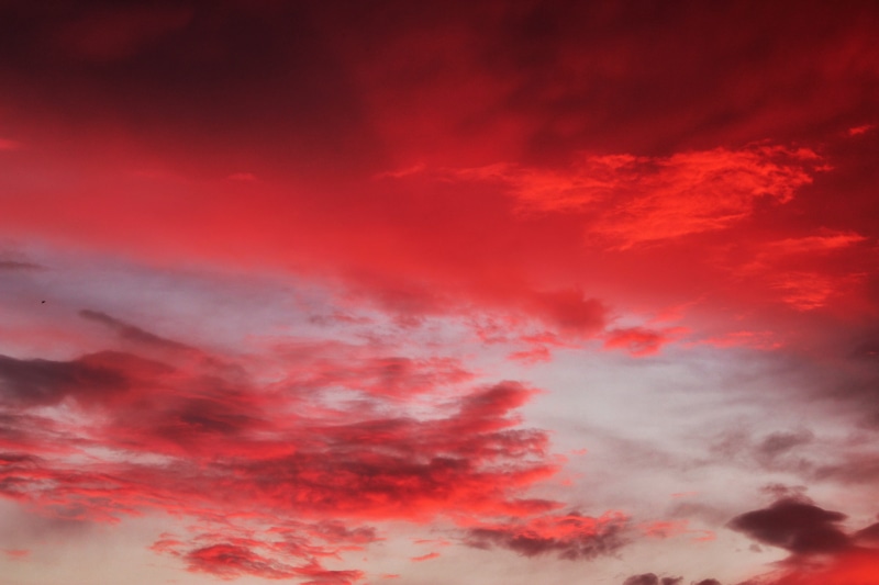 outdoors, background, beauty in nature, environment, sky, wind, clouds, no people, red, sunset, dusk, dramatic sky, multi colored, 5K, nature, overcast