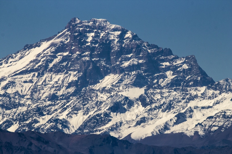 outdoors, rock, snowcapped mountain, nature, andes, aconcagua, landscapes, tranquil scene, andes mountain range, clear sky, aconcagua summit, sky, snow