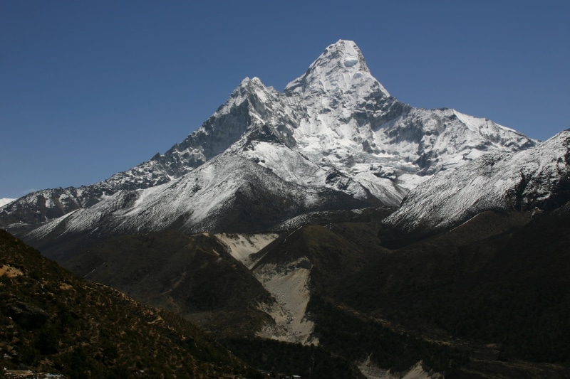 valley, scenics, Trekking, idyllic, winter, snowcapped mountain, Nepal, 2K, environment, mountain, scenics - nature, tranquility, sky, clear sky, day