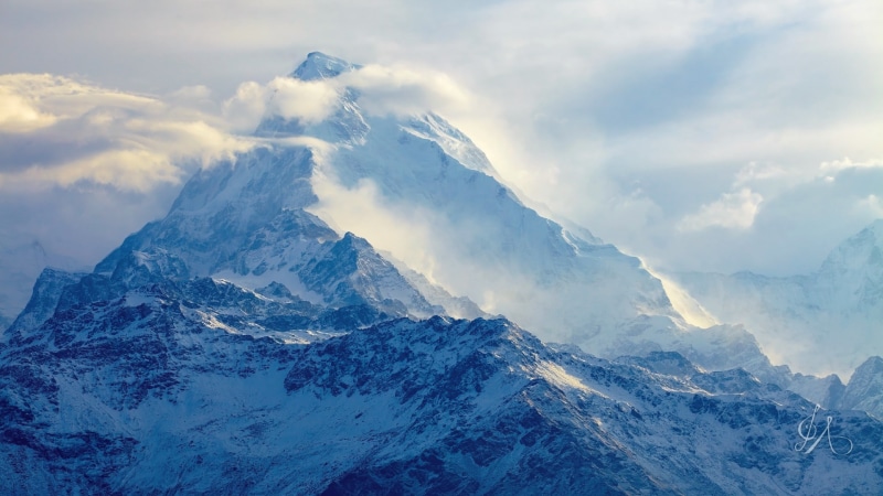 Mount Everest, landscape, photography, snow, 1080P, mountains, clouds
