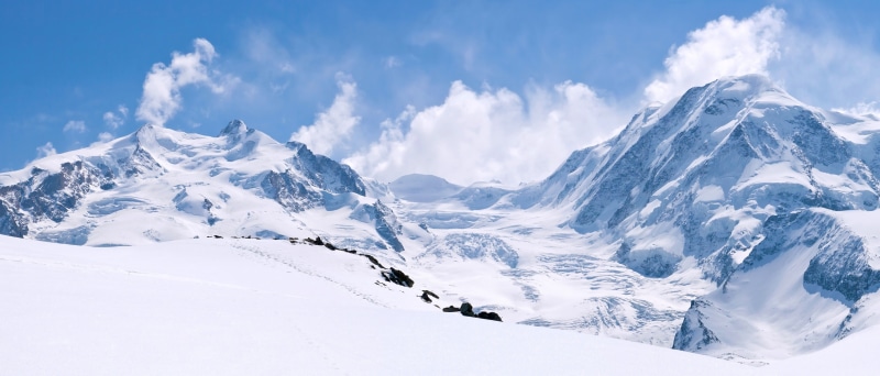 cold temperature, day, glacier, winter, ice, mountain peak, extreme terrain, landscape, panoramic, scenics - nature, mountain range, snow, non-urban scene