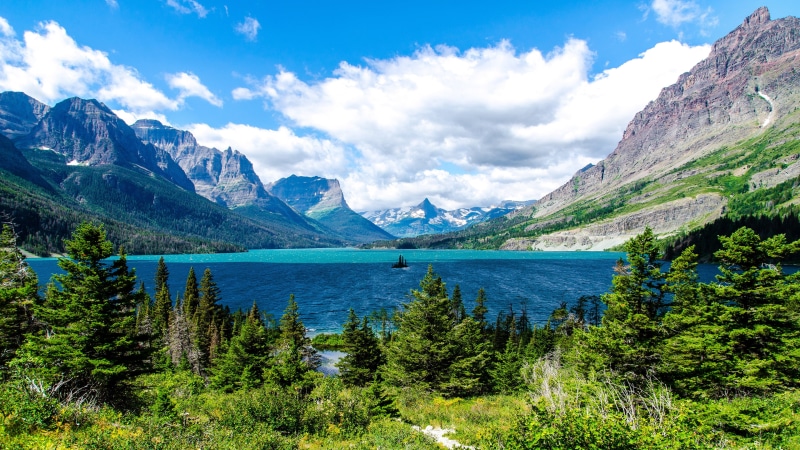 st, turquoise colored, plant, formation, lake, national, mountain range, land, largest, nature, glacier, desktop, non-urban scene, landscape, second, mary