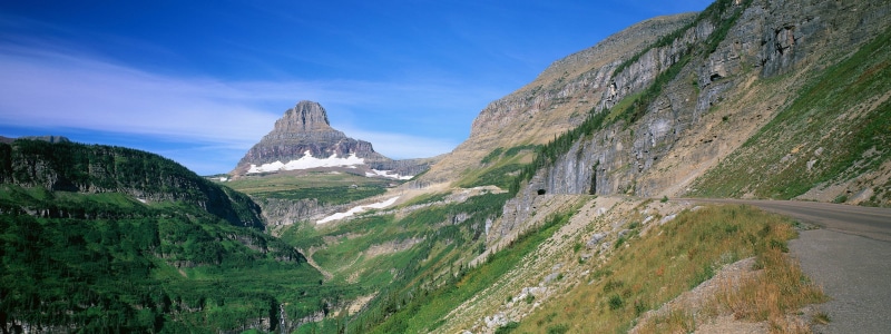 scenics - nature, mountains, travel destinations, Glacier National Park, tranquility, valley, outdoors, no people, tranquil scene, plant, beauty in nature