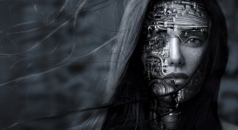 woman, body part, black Color, adult, beautiful woman, looking at viewer, science fiction, face, dark, horror, mystery, hair, human body part, concept