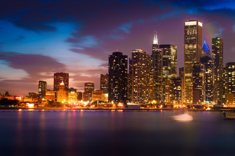 sunset, Chicago, New York, night, york, city, 5K, long  exposure, windy, Windy City, skyline, skyscraper, City Nights, downtown, new