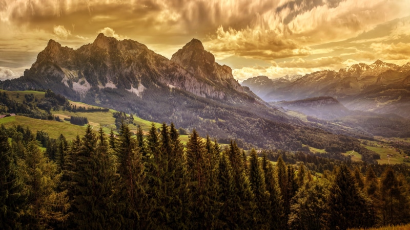 sky, swiss alps, mount scenery, switzerland, landscape, wilderness, highland, 8kuhd, sunlight, 8k uhd, 8K, mountain range, mountain, alps, cloud, 8k