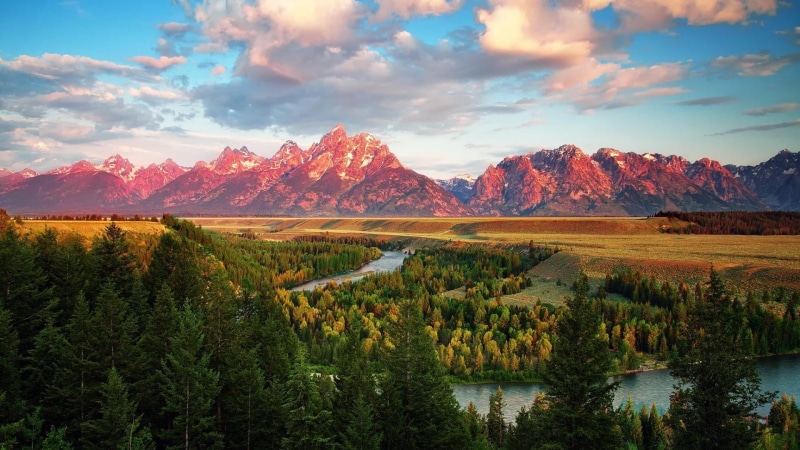 non-urban scene, cloud, water, mount scenery, snake river, teton range, mountain range, grand teton national park, usa, wyoming, reflection, autumn, beauty in nature