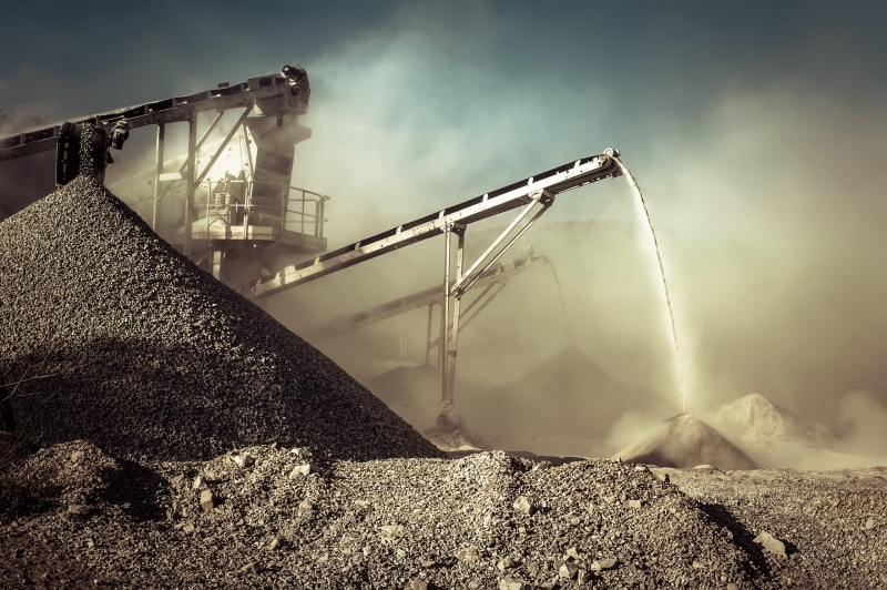 nature, sunlight, outdoors, rock - object, no people, rock, dust, built structure, solid, industry, environment, 2K, landscape, land, sky, industrial equipment