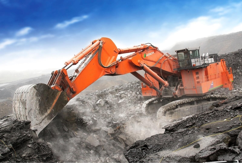 day, rock, motion, construction machinery, orange color, coal mine, earth mover, no people, construction vehicles, quarry, equipment, 720P, industry, outdoors