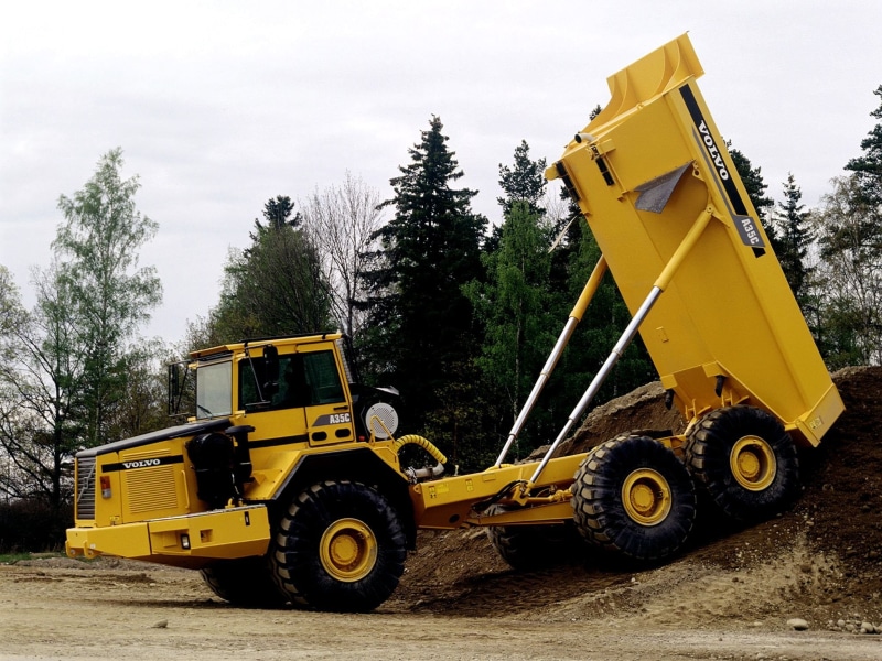 construction, tractor, 1996, volvo, 1080P, a35c, model-bm, semi, quarry