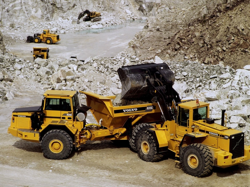 volvo, construction, tractor, 1080P, model-bm, a35c, quarry, 1996, semi